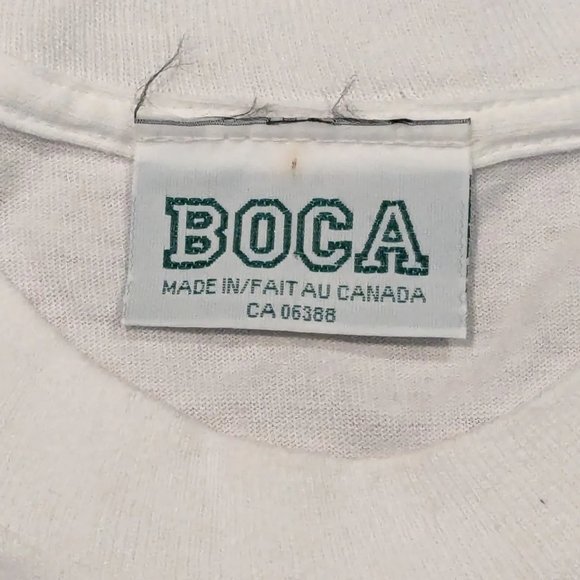 Boca Authentic Sculpted Leather Whale Patch T-Shirt XL - Single Stitch - Picture 4 of 4